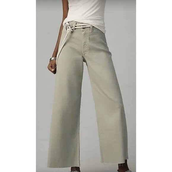 NWT Size 31 - Anthropologie The Ettie High-Rise Crop Wide-Leg Jeans (NWT US$ 98) - Picture 1 of 9